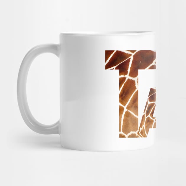 Tall With Giraffe Pattern Letters by Tall One Apparel